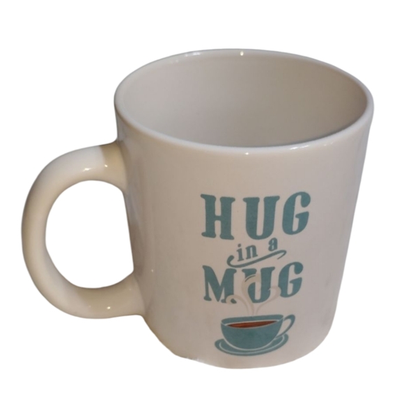 White Ceramic Coffee Tea Mug 12oz "Hug In A Mug”. - Picture 1 of 6